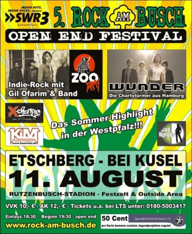5. Rock am Busch - Open End Festival in Etschberg bei Kusel