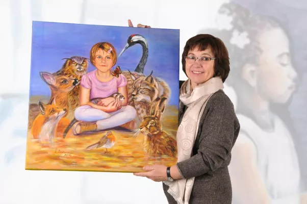 Bild: Kunstausstellung „Menschen, Tiere, Emotionen“ im Knappschaftskrankenhaus