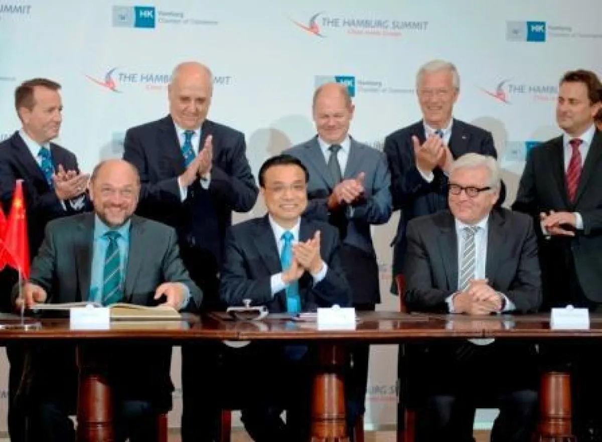 Eintrag ins Goldene Buch der Handelskammer Hamburg