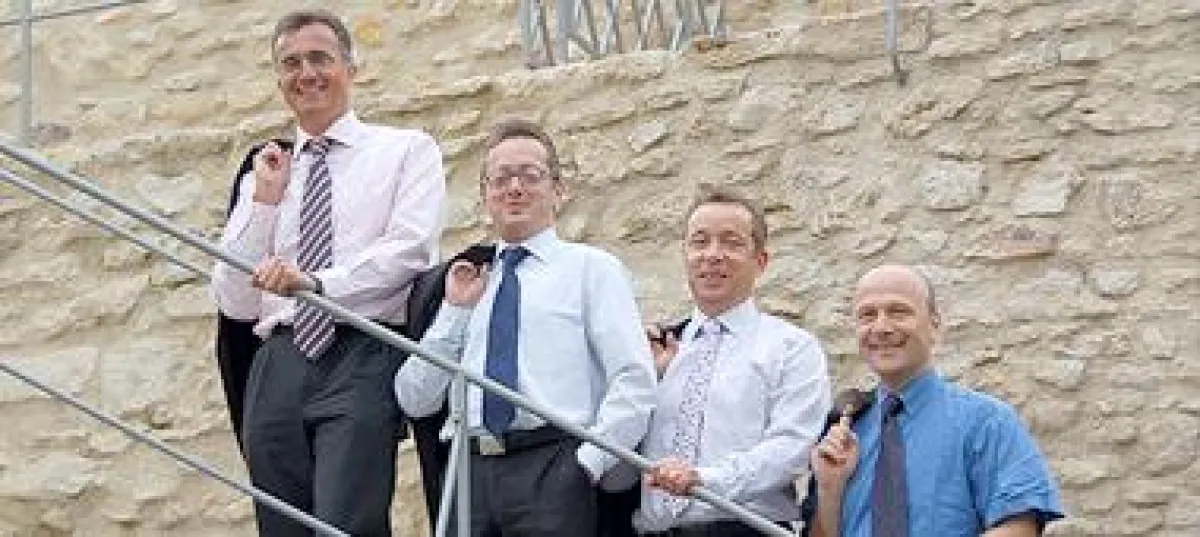 Excellence Gesellschafter (von links): Dipl. Ing. Rüdiger Becker, Tim Thron, Dipl. Ing. Thomas Habermann und Dr. Friedrich Fröschl