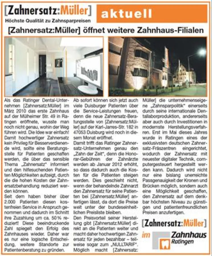 Zeitungsartikel zur Meldung
