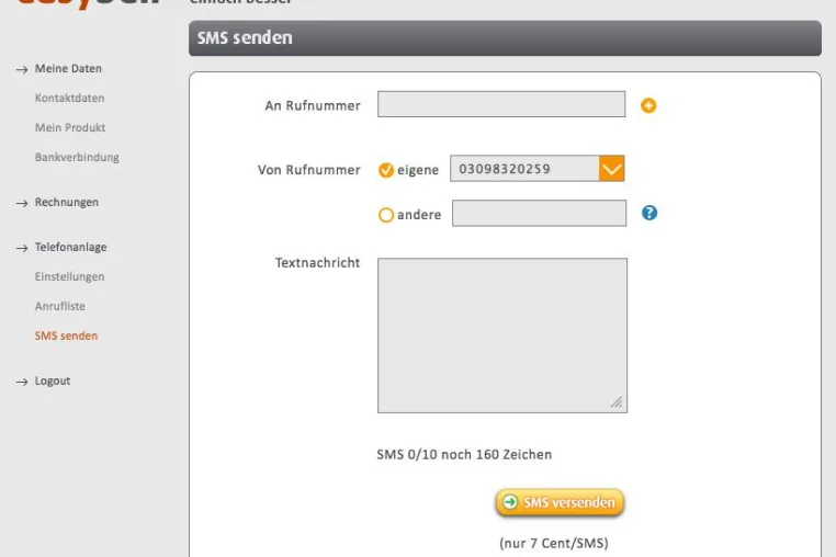 Bild: easybell ermöglicht weltweiten SMS Versand zum Einheitspreis