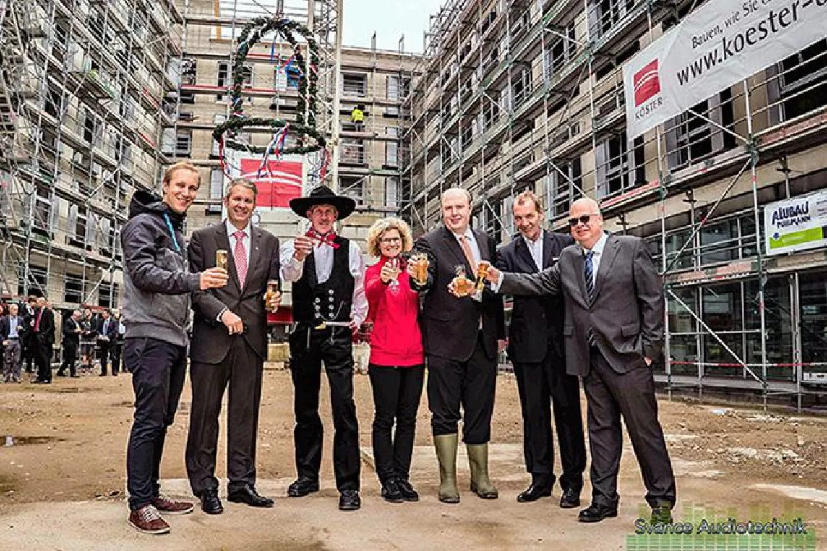 Richtfest des Comfort Hotels Monheim am Rhein (Foto: Michael de Clerque).