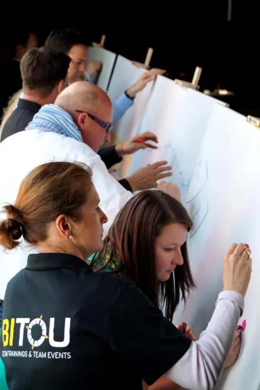Action Painting während der Roadshow
