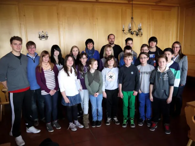 Bild: Der Dooderer und der Max beim Labor-Schnupperbesuch