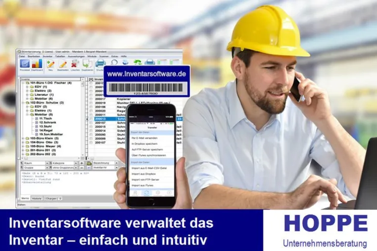 Inventarverwaltung mit Barcodeetiketten - Inventarsoftware für den Mittelstand Bild: Inventarverwaltung mit Barcodeetiketten - Inventarsoftware für den Mittelstand