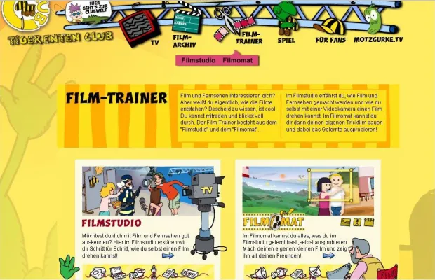 Bild: Vorhang auf und Film ab – klick-tipps.net präsentiert Kinderseiten rund ums Thema Film & Video