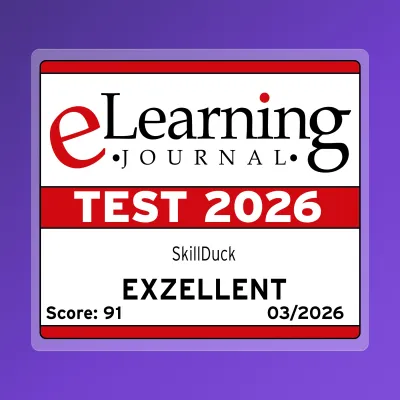 SkillDuck erhält Höchstbewertung „Exzellent“ im unabhängigen Test des eLearning Journals Bild: SkillDuck erhält Höchstbewertung „Exzellent“ im unabhängigen Test des eLearning Journals