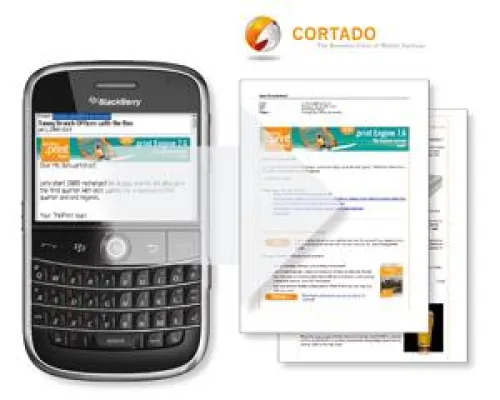 Bild: Cortado stattet BlackBerry-Smartphones mit mobilen HTML- und Netzwerk-Druckfunktionen aus
