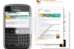 Bild: Cortado stattet BlackBerry-Smartphones mit mobilen HTML- und Netzwerk-Druckfunktionen aus