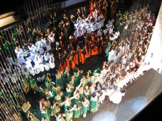 Bild: as systems Waterwall Graphic für Nationalfeiertage in Kuwait installiert