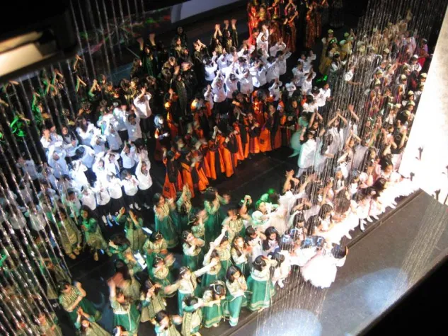 Bild: as systems Waterwall Graphic für Nationalfeiertage in Kuwait installiert