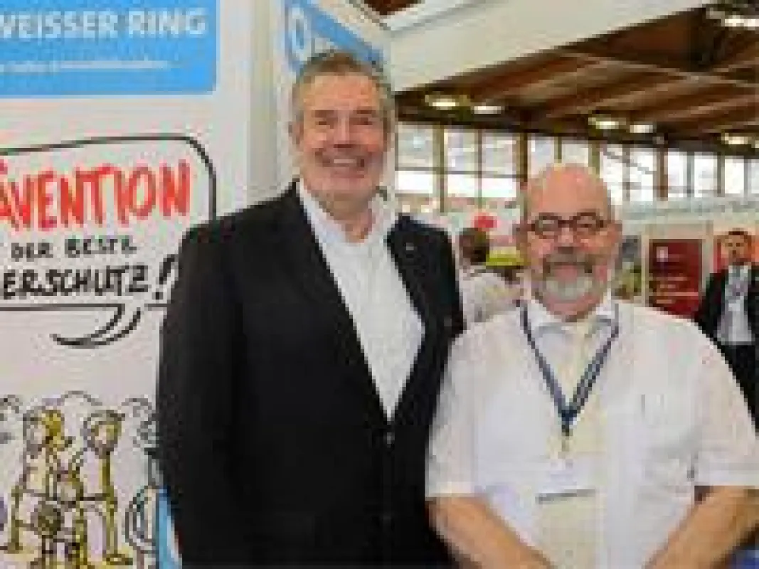 21. Deutscher Präventionstag in Magdeburg (v. l.): Peter Lunckshausen, Projekt-Verantwortlicher „Fai