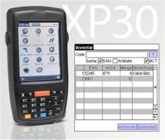 Bild: Barcode PDA mit Standard-Softwarelösungen für Industrie, Handel, Gewerbe, Krankenhäuser und Labore