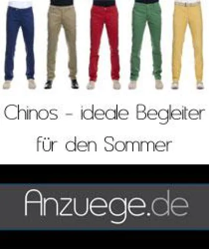 Chinos in bunter Vielfalt: ideale Begleiter für den Sommer Bild: Chinos in bunter Vielfalt: ideale Begleiter für den Sommer