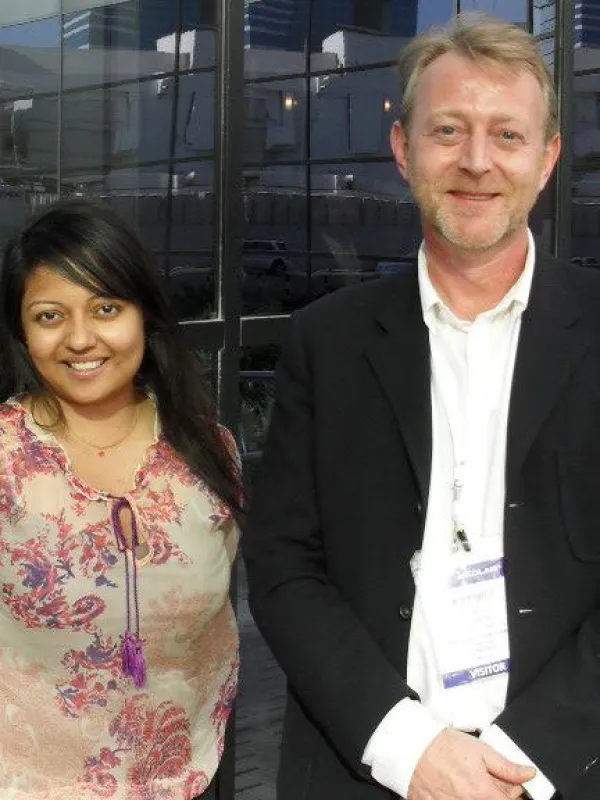 Preethi Janice D´Sa und Klaus Vogt von MC2 - MC Square Medical Communications auf der ARAB Health 2010