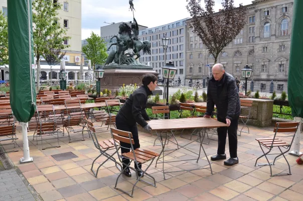 Bild: Neustart nach dem Shutdown: Das Brauhaus GEORGBRÆU im Nikolaiviertel öffnet am 15. Mai wieder den Biergarten