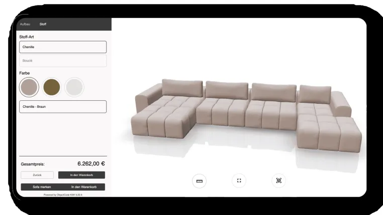 K3-Sofa: Die Konfigurator-Software für den Verkauf von modularen Sofa-Systemen – von online-bis POS Bild: K3-Sofa: Die Konfigurator-Software für den Verkauf von modularen Sofa-Systemen – von online-bis POS