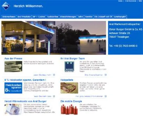 Bild: Aral-Burger.de in neuem Design