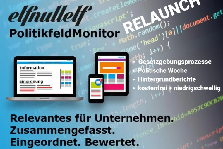Relaunch elfnullelf PolitikfeldMonitor Bild: Relaunch elfnullelf PolitikfeldMonitor