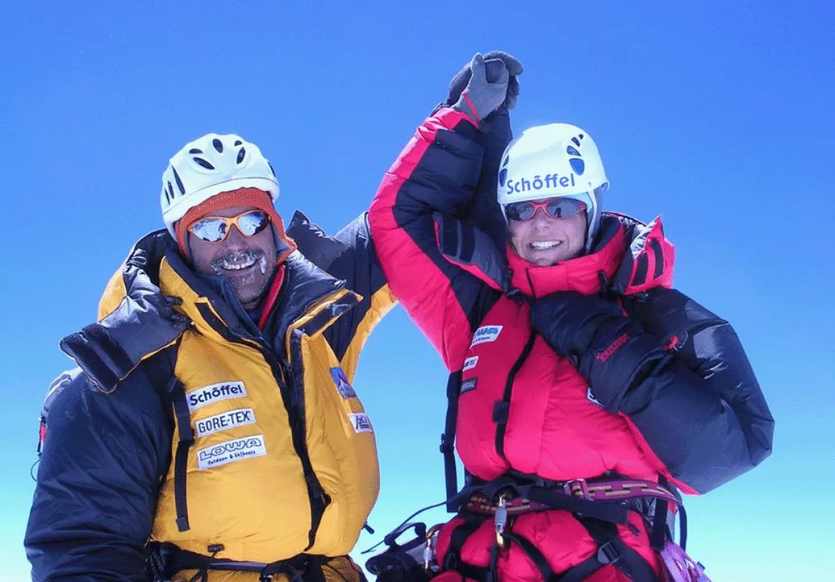 Sind zusammen erfolgreich: Ralf Dujmovits und Gerlinde Kaltenbrunner (Foto: Amical alpin)