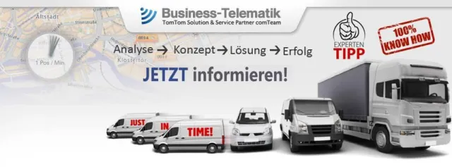 Flotten- und Auftragsverwaltung mit TomTom Webfleet Bild: Flotten- und Auftragsverwaltung mit TomTom Webfleet
