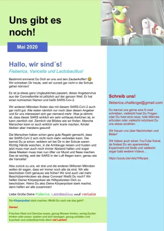Bild: Mikroben schreiben einen Brief an die Grundschulkinder!