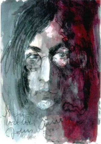 Bild: Lithographie zum Todestag von John Lennon