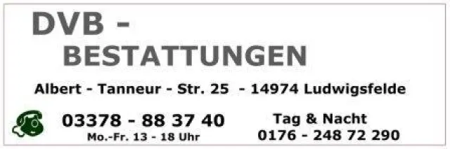 Bild: Die Firma DVB - BESTATTUNGEN in Ludwigsfelde startet Beratungswochen im Mai