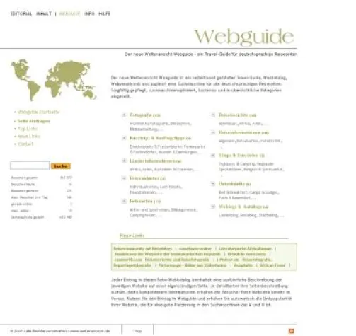 Bild: Weltenansicht-Webguide - Der neue Reise-Webkatalog