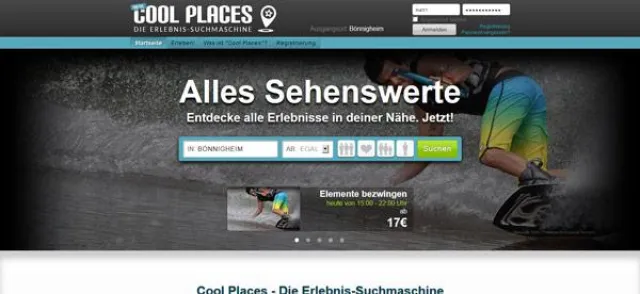 Sehenswertes in deutschen Städten entdecken mit Erlebnis-Suchmaschine Cool Places Bild: Sehenswertes in deutschen Städten entdecken mit Erlebnis-Suchmaschine Cool Places