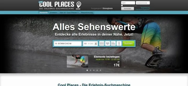 Bild: Sehenswertes in deutschen Städten entdecken mit Erlebnis-Suchmaschine Cool Places
