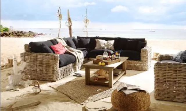 Bild: Strandurlaub im Garten und auf der Terrasse