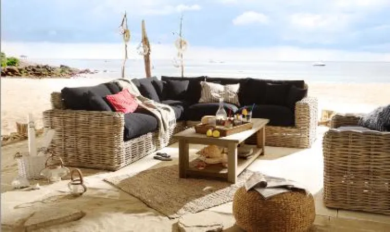 Bild: Strandurlaub im Garten und auf der Terrasse