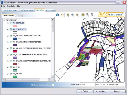 Bild: NASloader++ - Der JAVA-ALKIS-Konverter in neuer Version