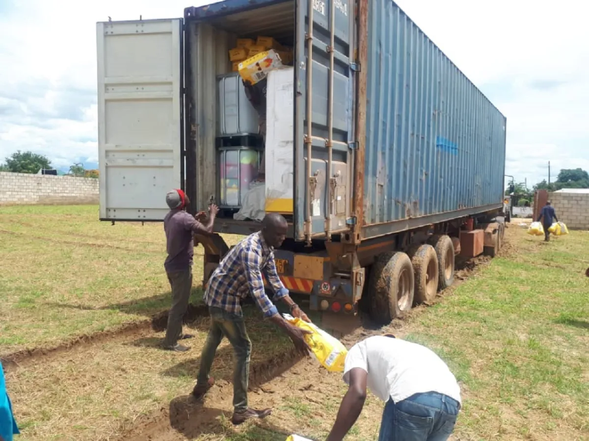 Von Bonn nach Kabwe: 12.000 Kilometer legte der Container zurück.