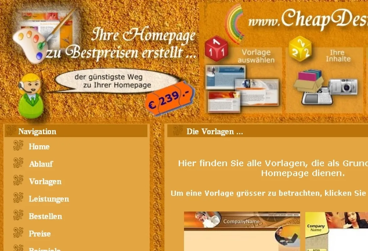 Screenshot www.cheapdesign.at