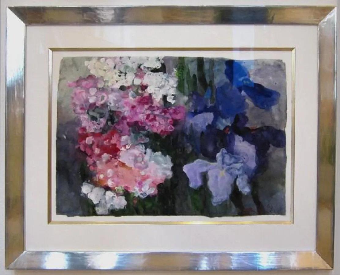 Klaus Fußmann: Bartnelken und Iris