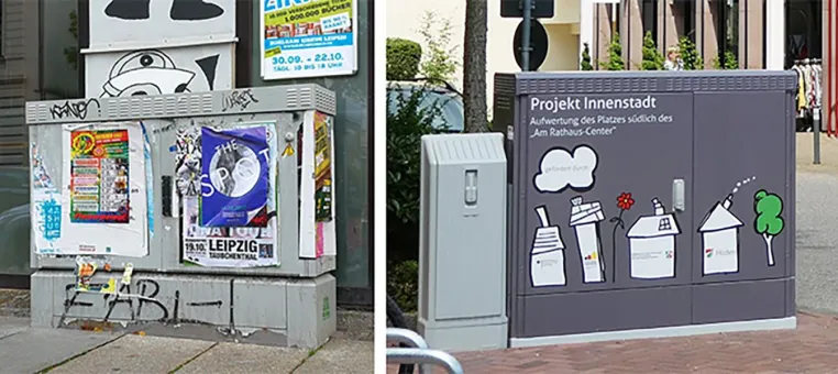 Aus grau wird attraktiv - CityCubes bieten Einwohnern Raum für Kreativität und verschönern das Straßenbild Bild: Aus grau wird attraktiv - CityCubes bieten Einwohnern Raum für Kreativität und verschönern das Straßenbild