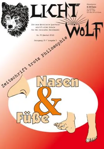 Bild: Ein Lichtwolf über Nasen und Füße