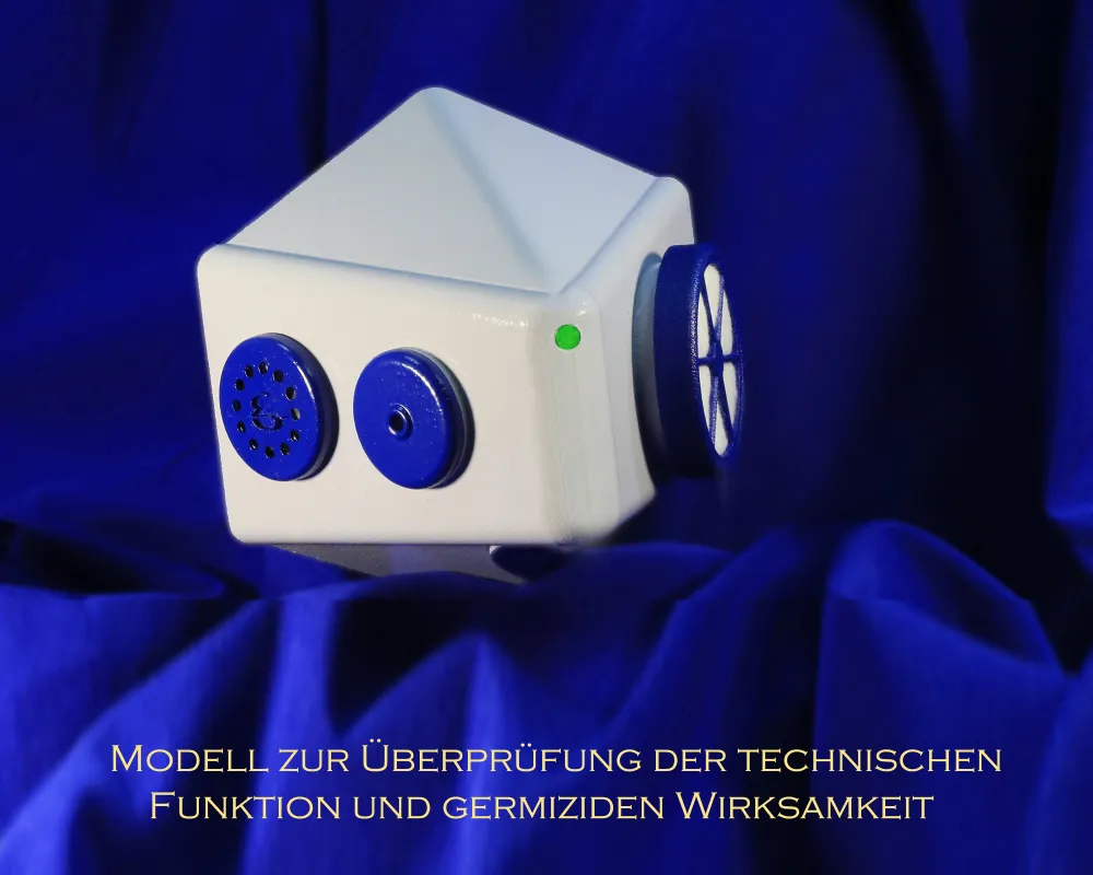 Modell zur Überprüfung der technischen Funktion und germizidalen Wirksamkeit