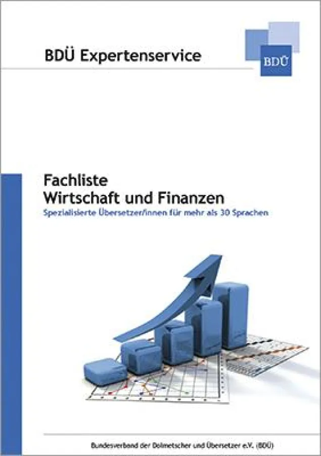 Cover der Fachliste Wirtschaft und Finanzen