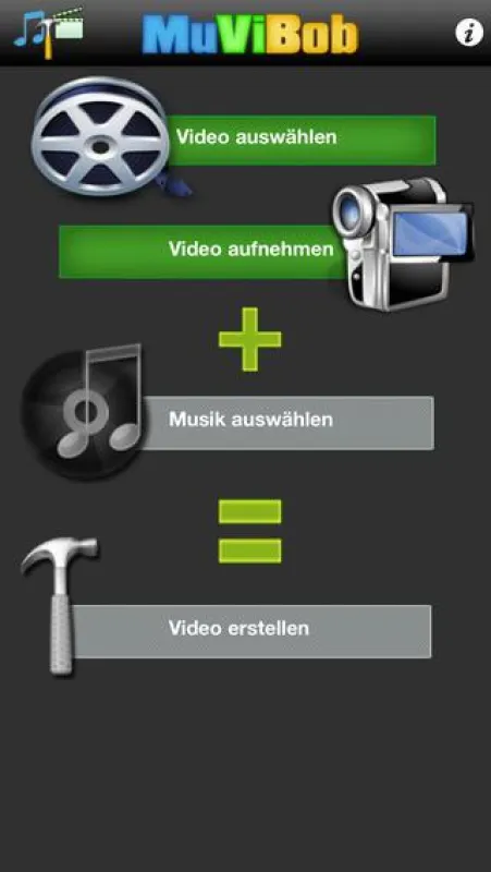 MuViBob - Mit wenigen Mausklicks kann der User ein Musikvideo erstellen