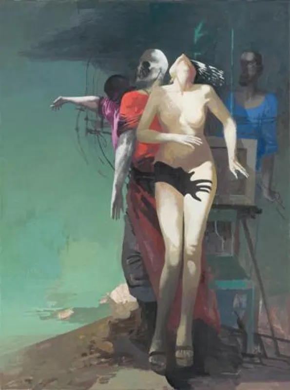 Arno Rink, Späte Versuchung, 2012, Oel auf Leinwand, 120 x 90 cm