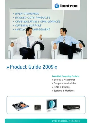 Ab sofort verfügbar - Der Kontron Embedded Computing Produktkatalog 2009 Bild: Ab sofort verfügbar - Der Kontron Embedded Computing Produktkatalog 2009