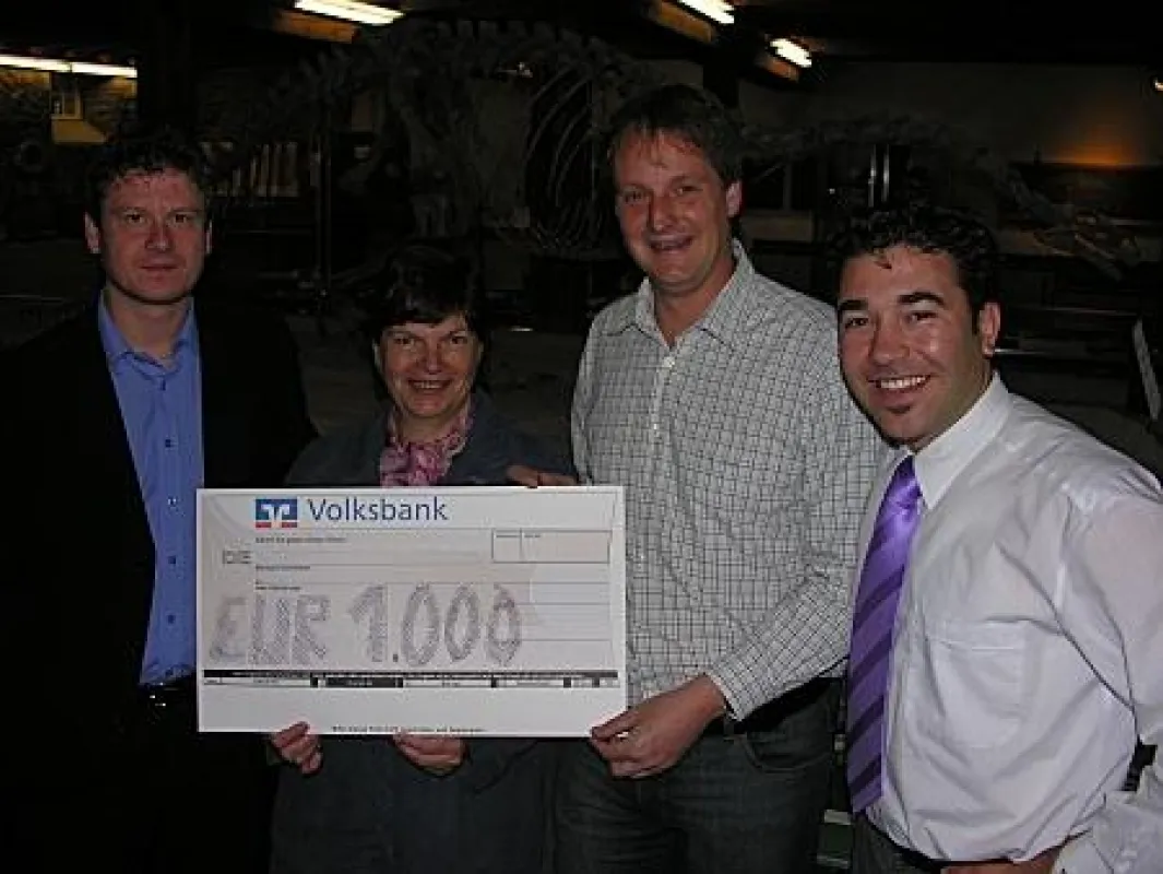 v.l. Mate Jovic (Matoma), Rita Benzing (Museum), Volker Neipp (Museumsleiter), Marco Gola.