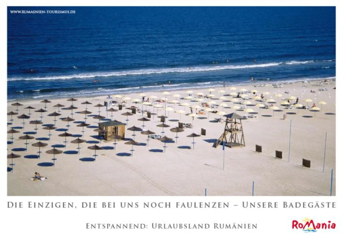 Die einzigen, die bei uns noch faulenzen - unsere Badegäste: Eine pfiffige Kampagne soll Rumänien ins rechte Licht rücken und Vorurteile abbauen (Quelle: BAM Industries, München)