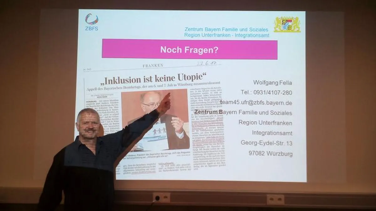Referent Wolfgang Fella vom Zentrum Bayern Familie und Soziales, Integrationsamt ((Foto FHWS / Kulke))