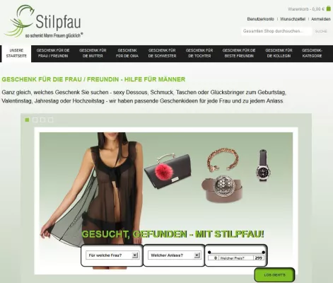 Bild: Stilpfau-Onlineshop steht ratlosen Männern bei der Geschenke-Frage bei