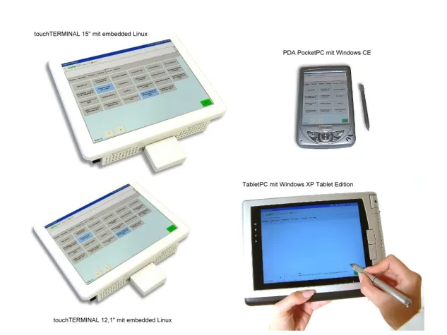 Bild: Neue Eingabegeräte zur Ist-Zeit-Erfassung von Pflegeleistungen - Produktvorstellung auf der Altenpflege+ProPflege 2005